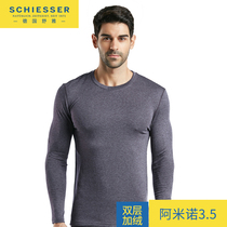 Germany Shuya thermal underwear mens Amino 3 5 autumn clothes black technology constant temperature E5 15196Q double layer plus velvet thickness