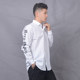 EB American hip-hop loose shirt outer wear men's hiphop trendy popping long-sleeved shirt hip-hop performance clothing