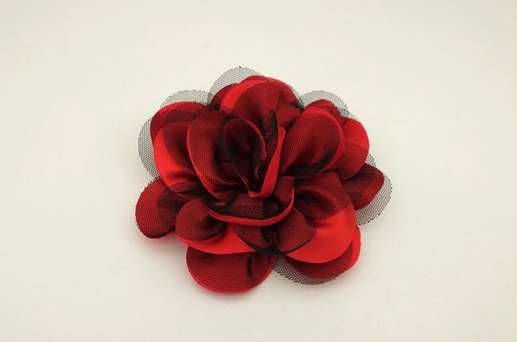 Kết cấu hai lớp vải satin mềm mượt Châu Âu và hoa lớn corsage trâm cài phụ kiện chuyên nghiệp trâm cài áo