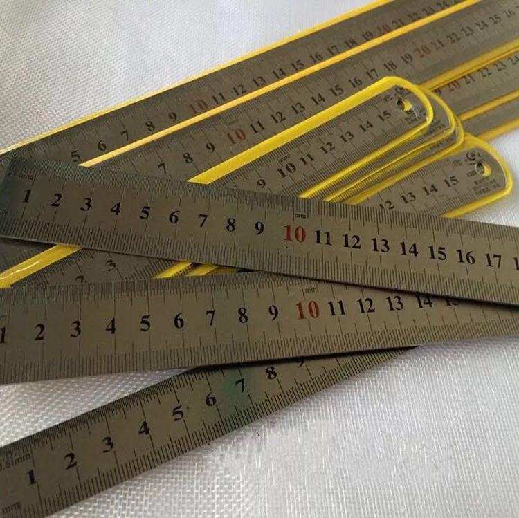 Perpetual light steel ruler 15cm 30cm steel ruler 50 cm steel ruler stainless steel ruler male system