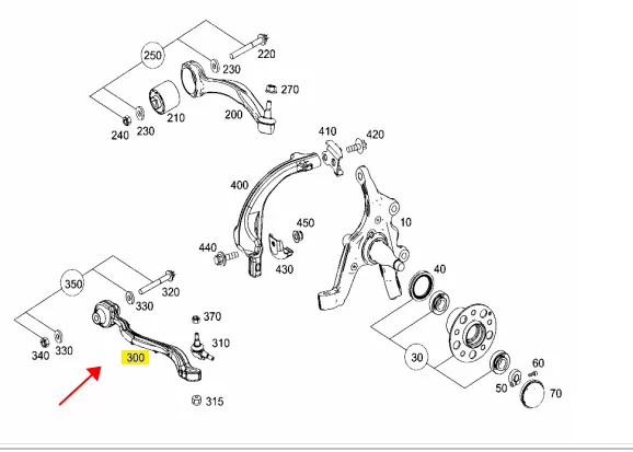 Suitable for Mercedes Benz W212E class E200E250E260E300E350E400W218CLS lower swing arm lower arm