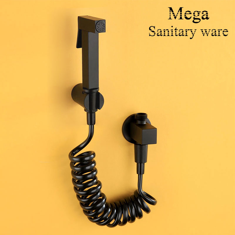 Full Copper Toilet Mate Spray Gun Tap High Pressure Woman Cleaner Spray Head Home Toilet Makeup Room Flush Cleaner Black