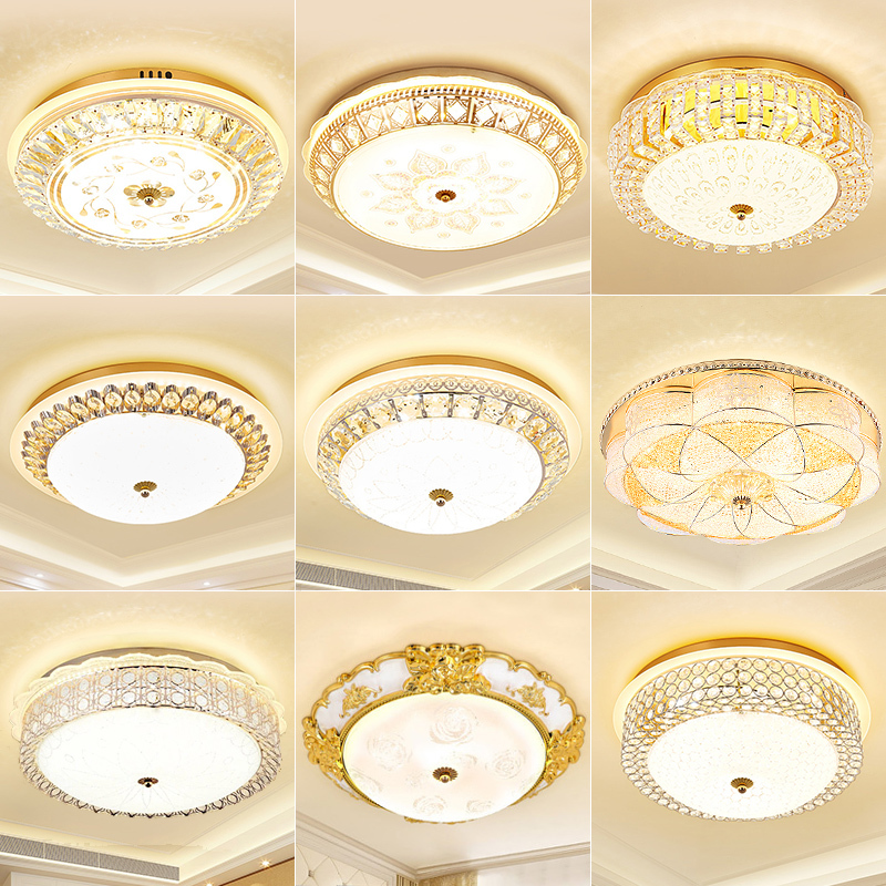 Bedroom Lamp European-Style Crystal Ceiling Lamp Warm and Romantic Master Bedroom Modern Simple Room Home Led Study Lamp