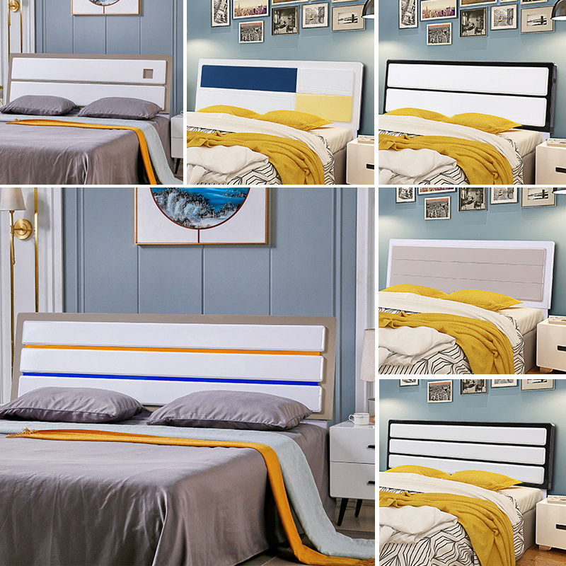 Bedside backrest plate minimalist modern Economy Type of children Single Buy Custom 1 5 m Baking Varnish Single Double Bed Headboard