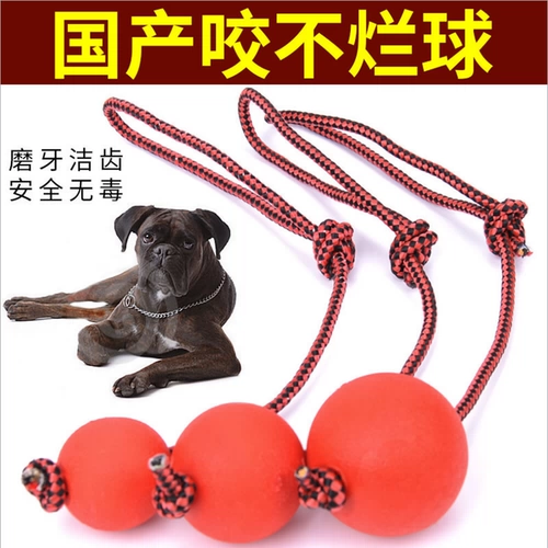 Игрушки для собак, измельчение зубных силиконовых сплошных шариков Золотые репо, Hastecason Teddy Interactive Pet Training