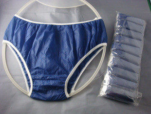 Free-to-wash underpants male and female universal unwoven underwear thickened Type-free Underpants Deep blue radiopaque