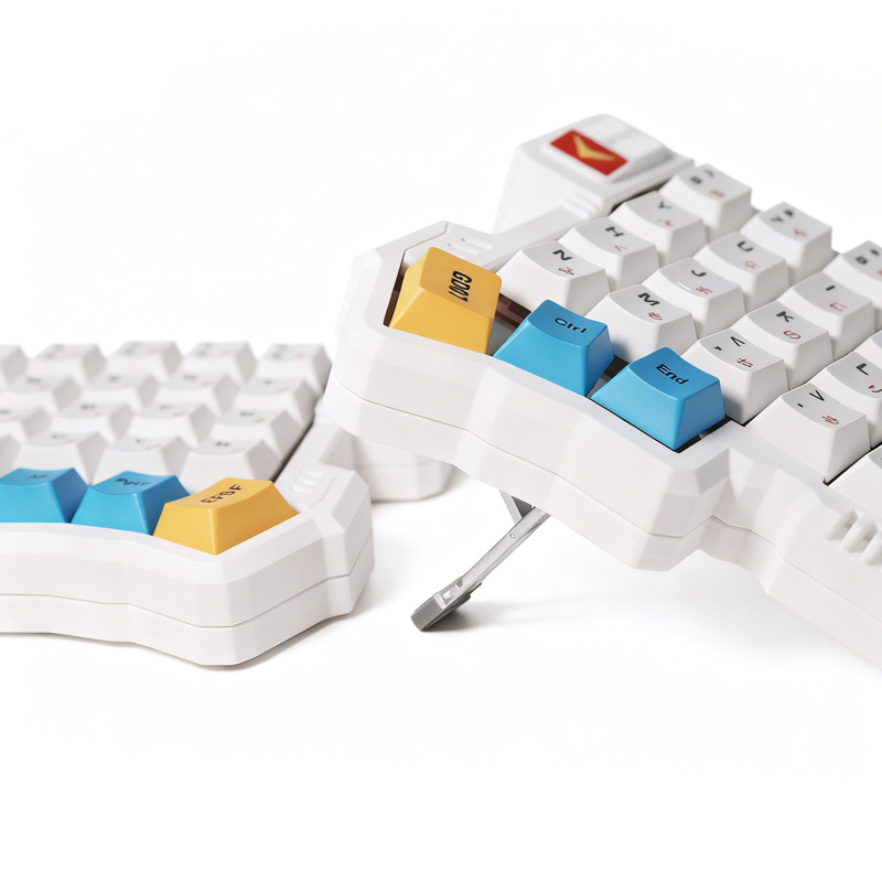 Silakka54 Ergonomic Wired Split Keyboard with Adjustable Tilt Stand Qmk/Vial Customization