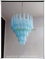 Light Luxury Living Room Villa Chandelier Nordic Simple Creative Designer Peacock Blue Water Drop Bedroom Dining Room Lighting Fixtures