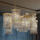 Living room dining room light luxury chandelier stainless steel special price wall lamp