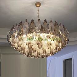 French Murano Second-Hand Glass Simple Chandelier Bedroom Guest Restaurant House Chandelier