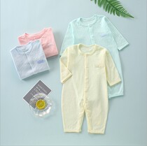 Baby jumpsuit Baby summer long sleeve thin cotton pajamas Newborn air conditioning clothes Climbing clothes Summer clothes