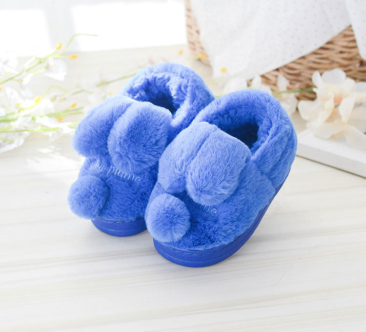 Pantoufles enfants en suède pour hiver - semelle plastique - Ref 1018199 Image 14