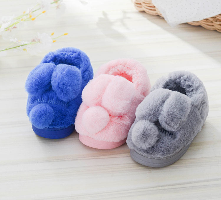 Pantoufles enfants en suède pour hiver - semelle plastique - Ref 1018199 Image 11