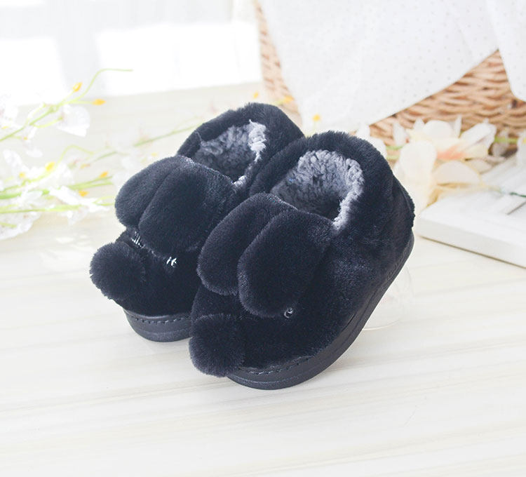 Pantoufles enfants en suède pour hiver - semelle plastique - Ref 1018199 Image 18