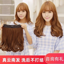 Wig female real hair one piece of hair clip 40 long fluffy big wave micro roll pear flower head clip hair fashion woman