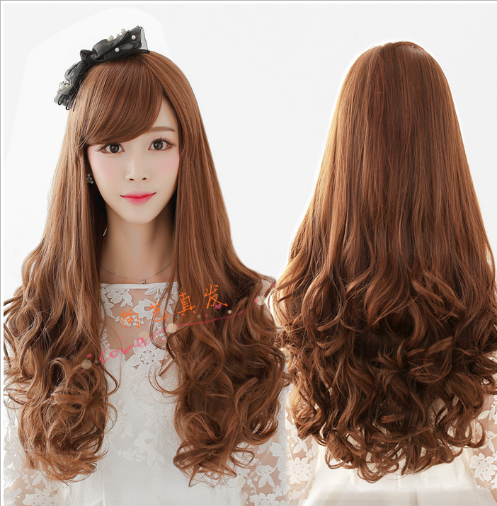 Custom-real hair hair hairpin hairpin waves overlong curly hairline Korean hair hair hair