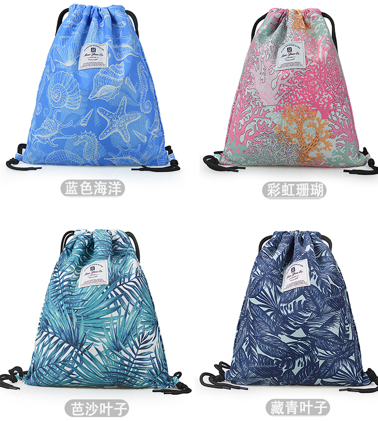 Túi khô tách ướt và ướt túi ba lô DrawString nam và nữ thể thao thể dục không thấm nước túi đi biển balo nữ đi học