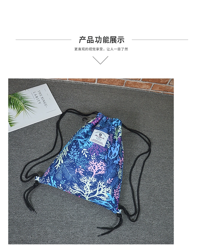Túi khô tách ướt và ướt túi ba lô DrawString nam và nữ thể thao thể dục không thấm nước túi đi biển