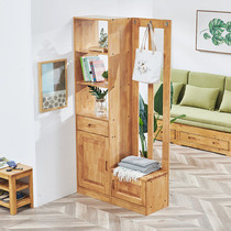Nordic full solid wood entrance door Xuanguan cabinet Berwood furniture door hall Shoes Cabinet Living-room Simple Room room Cabinet Storage Partition Cabinet