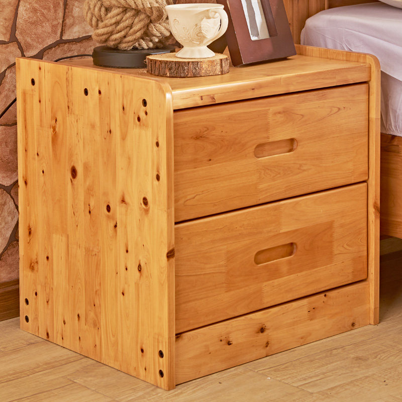 Full solid wood Chinese solid wood bed head cabinet bedside lamp cabinet small bucket cabinet short cabinet subbedroom pure solid wood Berwood furniture