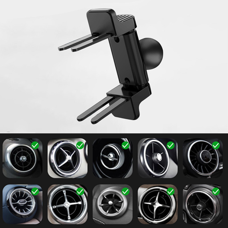 New Jetta Mercedes-Benz and Other Round Air Vent Phone Holder Base Car Navigation Phone Mount Clip Accessories