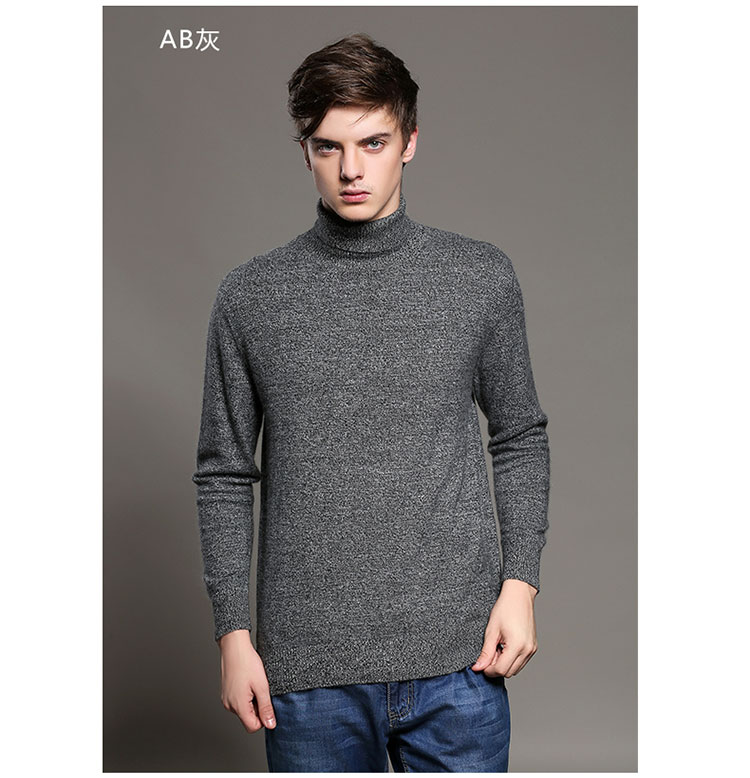 18 nam 100 áo len cashmere nguyên chất mùa thu và mùa đông của cổ áo cao đan dày đan áo len kích thước lớn áo len rộng áo hoodie cặp