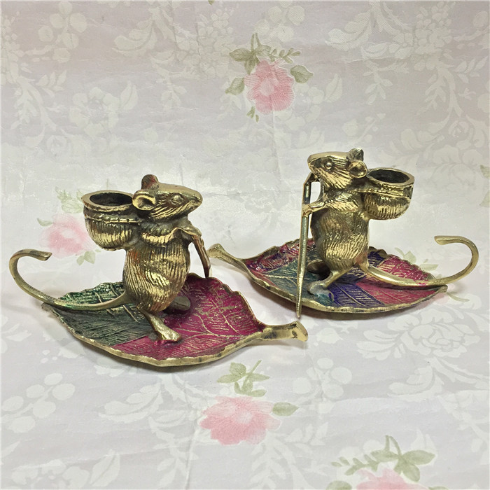 Swing piece copper Mouse Wonder Transit gold rat Pakistan bronze ware Opening gift rat money Home Residence Decoration