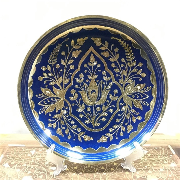 New fine hanging pan Pakistan Home Dining Room Decorations Handicrafts Pendulum 12-inch Baking Varnish Pan Multicolored
