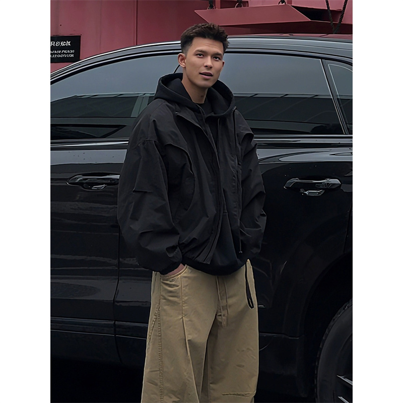 Softshell Jacket Men's Cleanfit Pilot Jacket Trendy Ins American Style Functional Outdoor Stand Collar Jacket Softshell Jacket Men's Cleanfit Pilot Jacket Trendy Ins American Style Functional Outdoor Stand Collar Jacket
