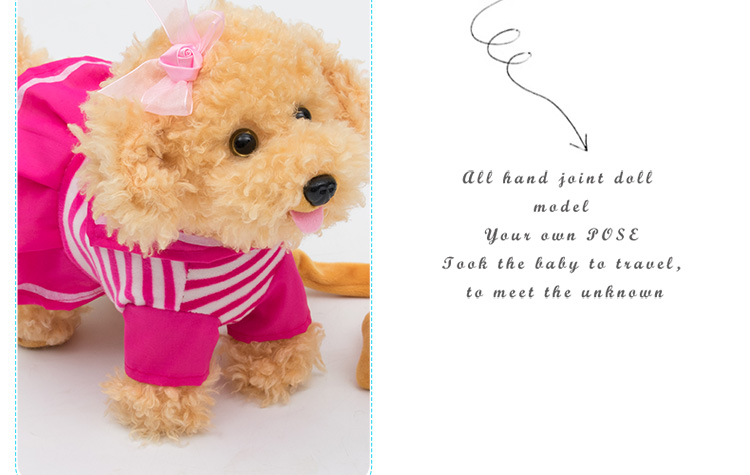 Trẻ em của đồ chơi điện dog leash puppy plush mô phỏng Teddy nữ baby boy thông minh máy điều khiển từ xa