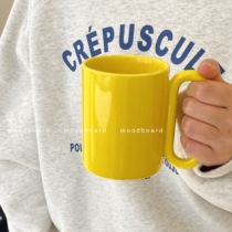 moodboard ring handle mug Korean coffee shop with American latte ceramic office water Cup