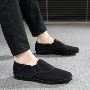 Giày vải nam cũ Bắc Kinh làm việc khách sạn tất cả các màu đen non-slip giải trí một chân mùa xuân và mùa hè giải phóng thấp để giúp giày vải nam