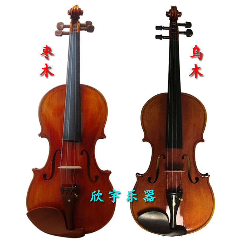 Puhua violin Natural tiger pattern violin Fine workmanship Jujube wood accessories 