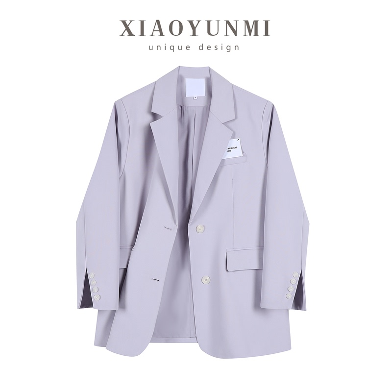 Xiaoyunmi Purple Blazer for Women, Unique Design, Trendy This Year, Early Spring Suit for Petite Women