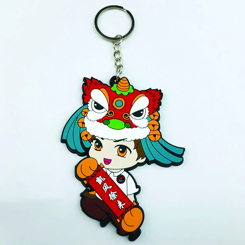 Двусторонний трехмерный брелок из ПВХ, мультяшная силиконовая подвеска, делается под заказ, подарок на день рождения, с печатью вашего логотипа