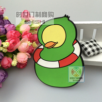 Creative soft silicone cartoon coaster hotel coffee table mat diy insulation mat special-shaped cute coaster pattern customization