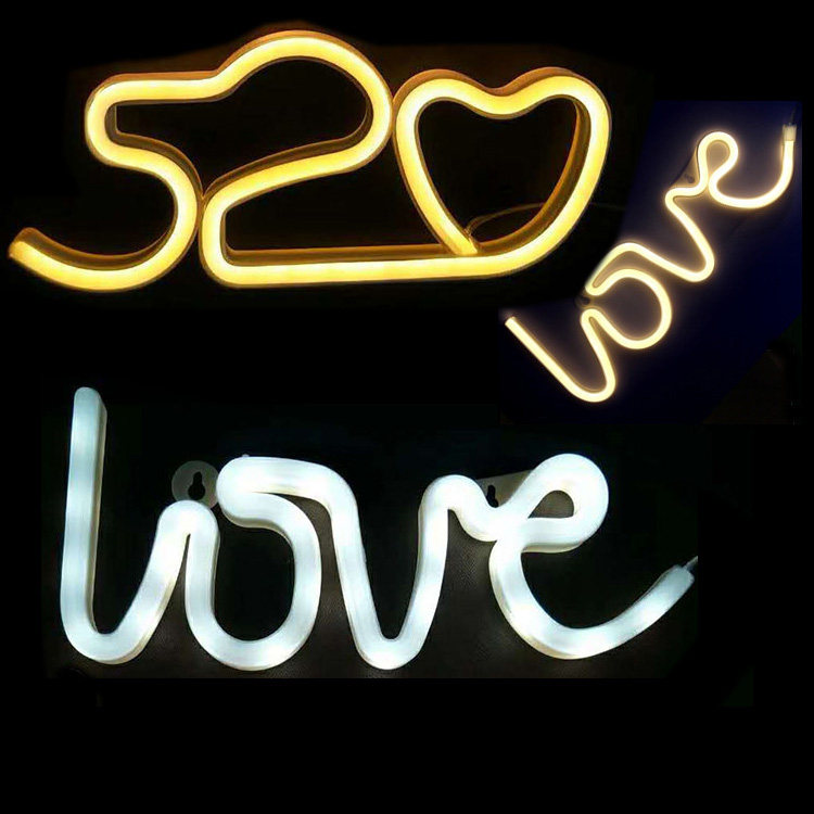 Floral Neon Light LED520 Colored Lights Flowers Decorate Lve Bouquet Packaging Material Gift Box Birthday Cake Flower Shop