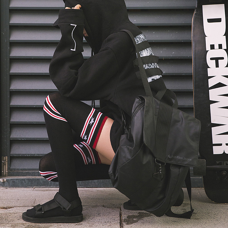 Korean socks women's over-the-knee college style socks in the long version of the middle tube high tube socks half socks students Japanese Korean version of the tide