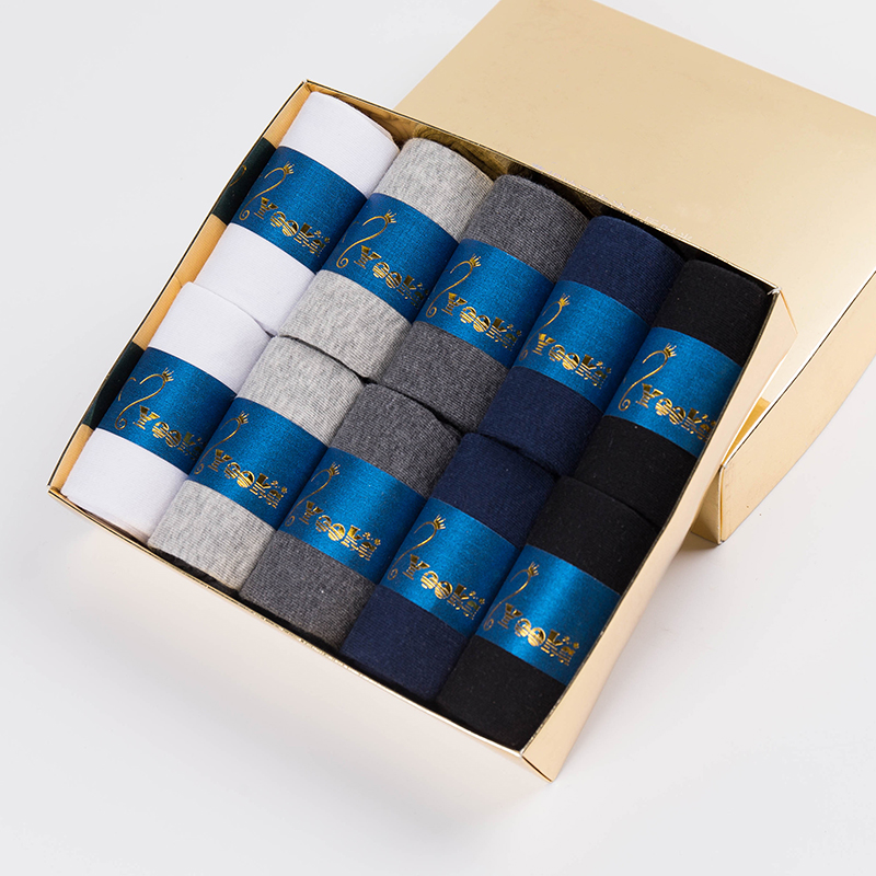 Socks men's cotton socks mid-tube socks short socks autumn and winter thickened men's sweat-absorbing and deodorant four seasons 10 pairs of winter men's socks