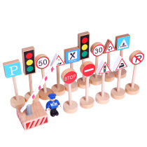 guidepost road traffic road sign model simulation scene sign board childrens early education toy set