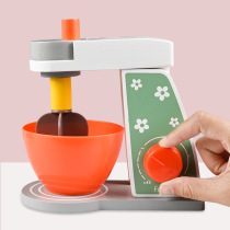 Cross-border kindergarten kitchen wooden play house kitchen simulation bread machine mixing coffee machine toy Mussen
