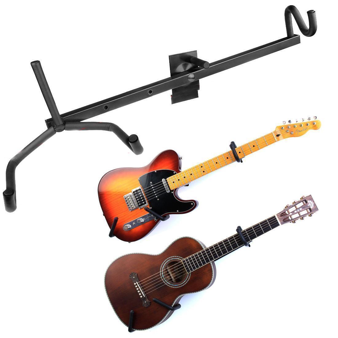 Guitar slant hanger electric guitar display electric bass trough board frame pipa instrument adhesive hook wall frame