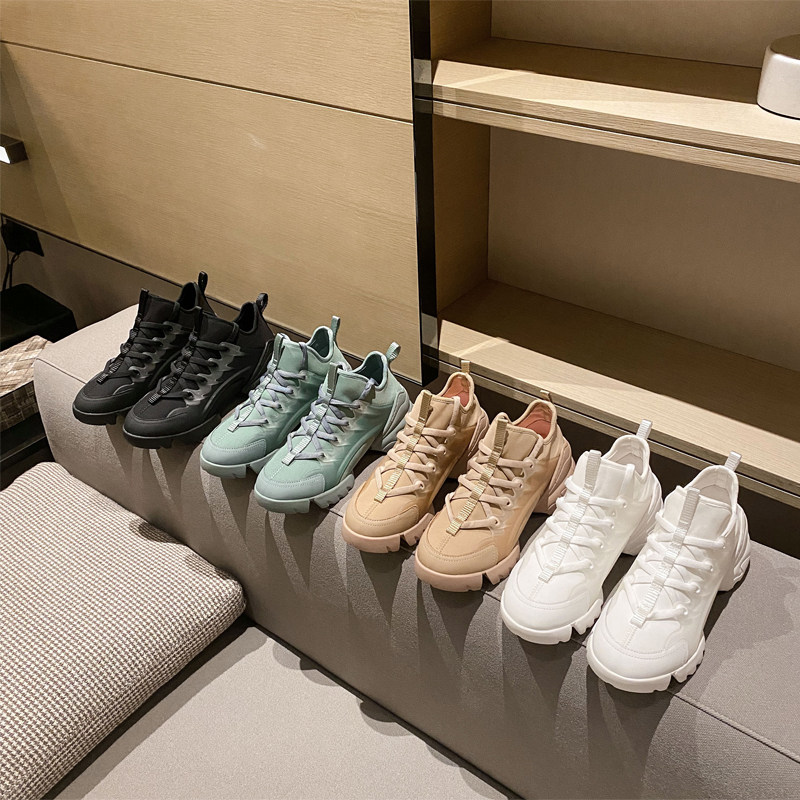 Explicit Feet Little Old Daddy Shoes Women Ins Tide 2020 Mesh Red Tong one thousand Cuddleo Thick Bottom Interior Heightening Casual Sneakers