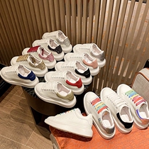  2021 new high * version Mcquunda white shoes womens real leather sports and leisure increased womens shoes thick-soled platform shoes