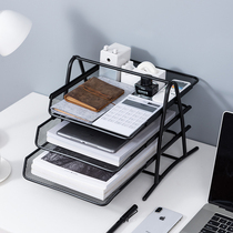 Office desktop shelf simple bookshelf stationery document storage rack desk student desktop sundries storage rack