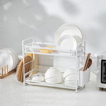 Kitchen rack Multifunctional dishes storage rack bowl rack drain rack storage box chopsticks rack household dish rack