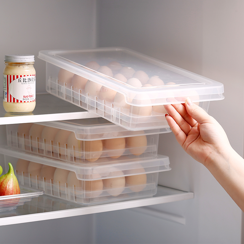 Egg box household refrigerator special container kitchen food preservation box storage box egg rack for egg storage
