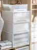 Storage box Transparent drawer storage box Plastic wardrobe storage artifact finishing box Underwear clothes storage cabinet