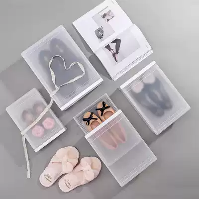 Drawer shoe box plastic transparent shoes storage box thickened dormitory provincial space shoe cabinet storage artifact 20 packs