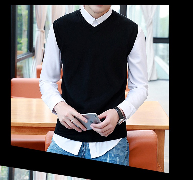 Débardeur homme Woolen gilet pour automne - Ref 1593598 Image 42